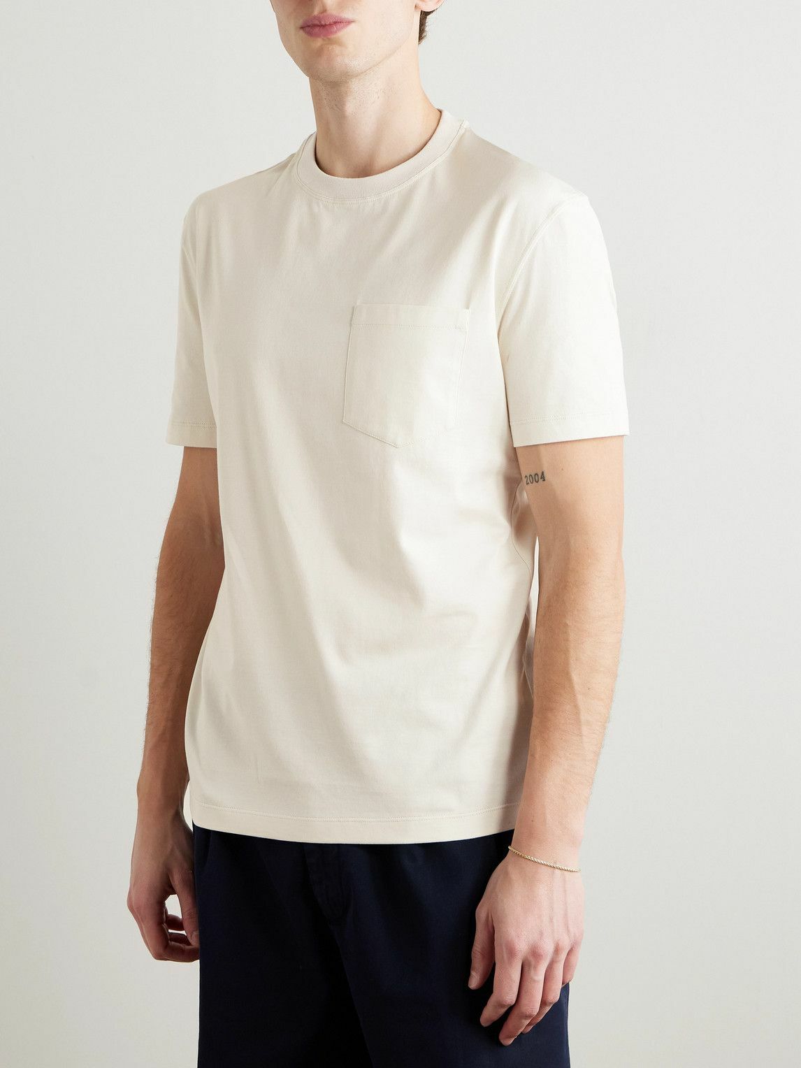 Brunello Cucinelli Tシャツ スリムフィット Brunello Cucinelli - Slim-Fit Cotton-Jersey T-Shirt - White