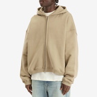 Represent Men's Initial Boxy Zip Hoodie in Dune
