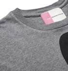 Maison Kitsuné - Printed Cotton-Jersey T-Shirt - Gray
