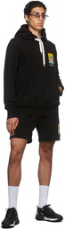 Casablanca Black Racing Cherub Embroidered Shorts