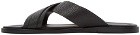 Giorgio Armani Black Logo Sandals