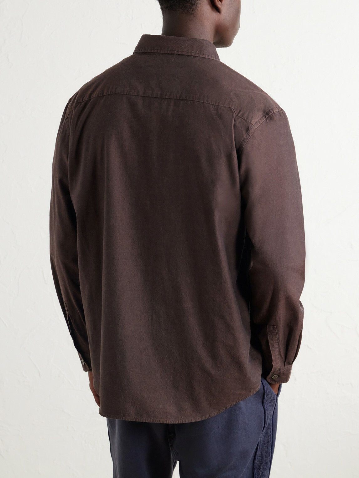 John Elliott - Cotton Kersey-Twill Shirt - Brown