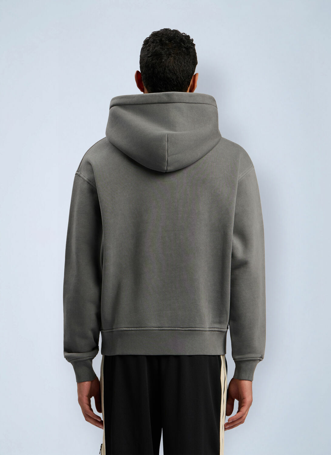 Palm Angels Neck Logo Regular Hooded Sweatshirt
