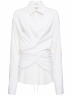PETER DO Cotton Blend Poplin Wrap Shirt