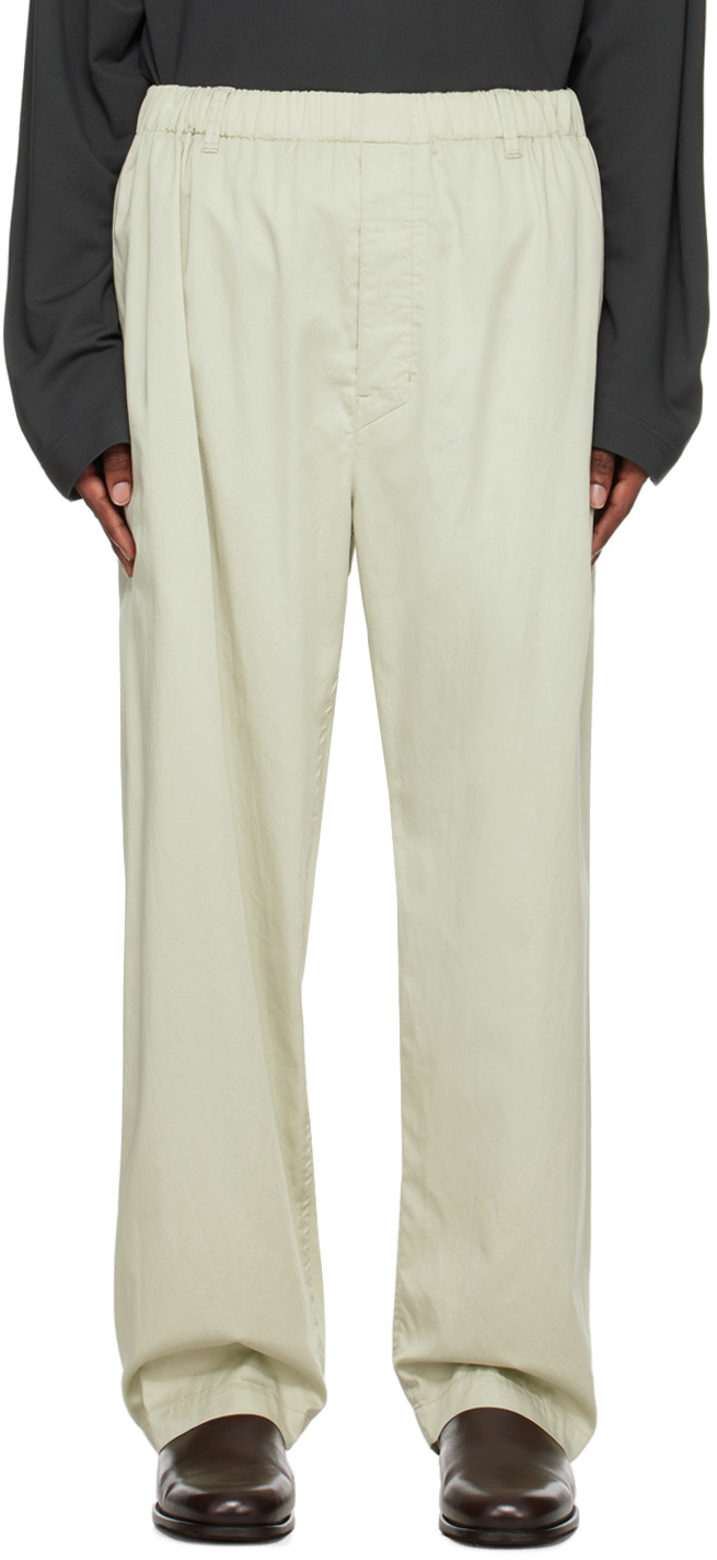 LEMAIRE Green Relaxed Trousers Lemaire