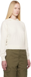 ÉTERNE Off-White Shrunken Hoodie