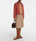 Moncler Lanset houndstooth cotton down jacket