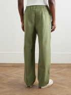 Folk - Straight-Leg Pleated Stretch Cotton-Ripstop Trousers - Green