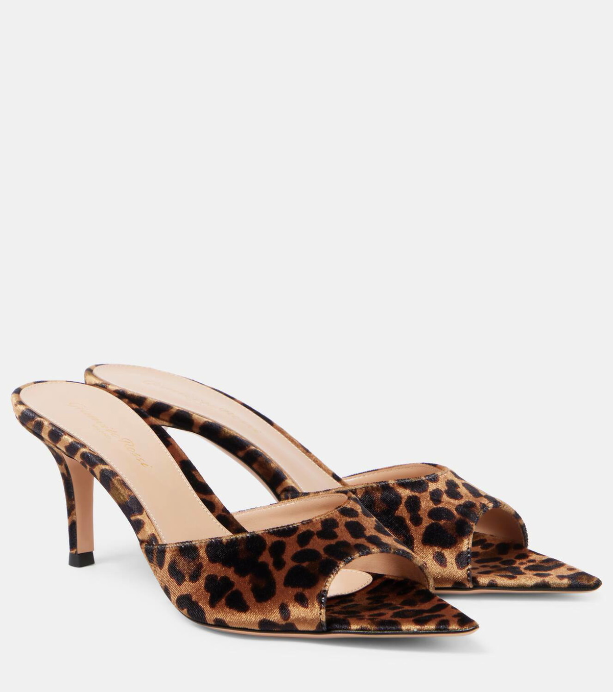gianvito rossi leopard mules