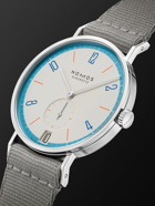 NOMOS Glashütte - Tangente 38 Date Peace Limited Edition Hand-Wound 37.5mm Stainless Steel and Webbing Watch, Ref. No. 179.S5