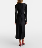 Victoria Beckham Frances gathered jersey midi dress