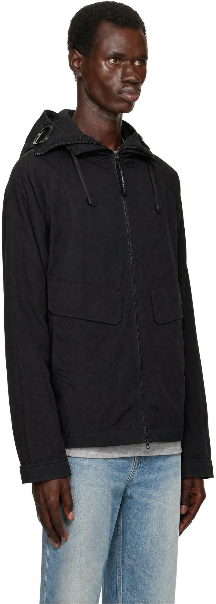 C.P. Company Black Twill Mixed Explorer Jacket