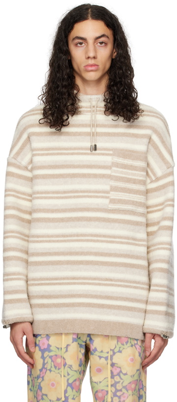 Photo: Jacquemus Brown & Off-White 'La Maille Carozzu' Hoodie