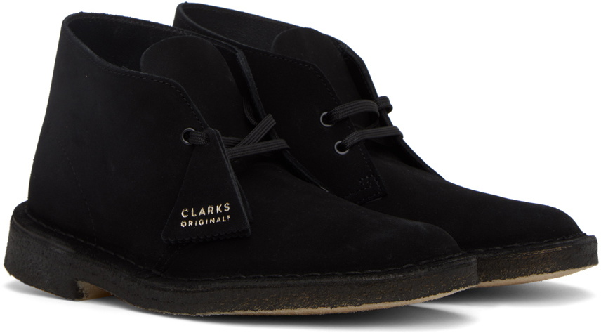 Clarks Originals Black Lace-Up Desert Boots Clarks Originals