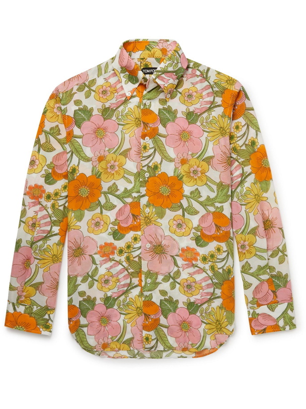 Photo: TOM FORD - Button-Down Collar Printed Lyocell Shirt - Multi