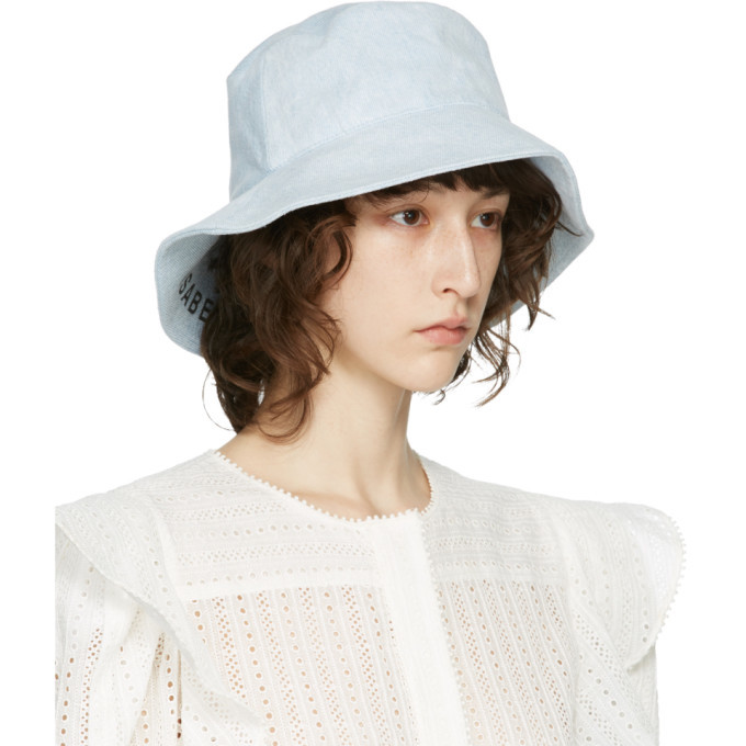 Isabel Marant Women\'s Loiena Logo Bucket Hat in Blue Designer × Isabel Marant × Luxury Women main image 2