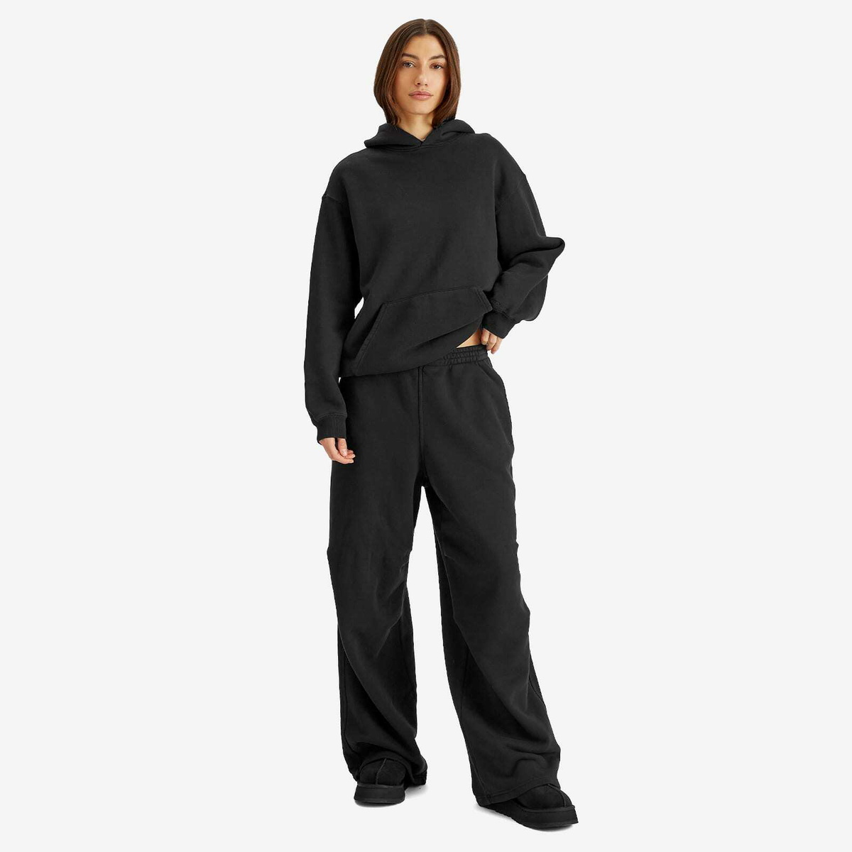 SKIMS Women's Vintage Fleece Oversized Hoodie in Washed Onyx
