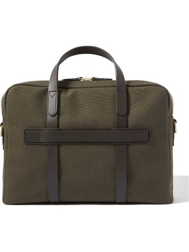 Photo: Mismo - Endeavour Leather-Trimmed Nylon Briefcase