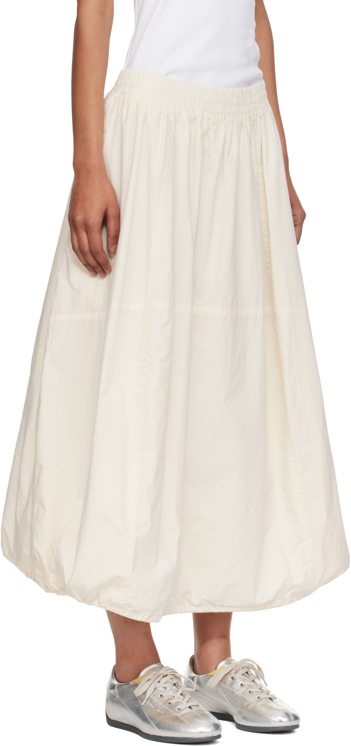 YMC Off-White Parachute Midi Skirt