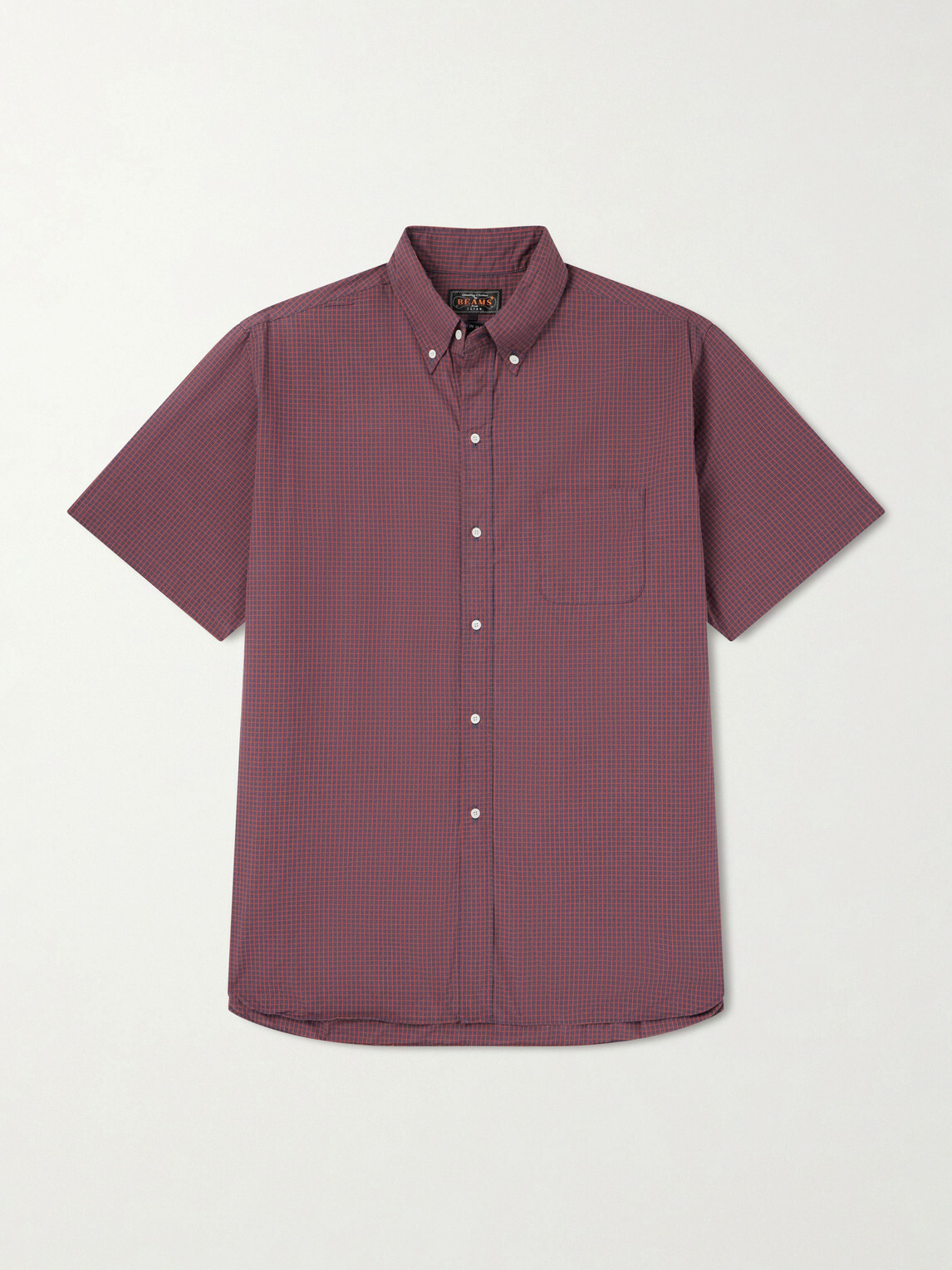 Beams Plus - Button-Down Collar Checked Cotton Shirt - Red