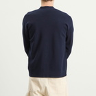 Drôle de Monsieur Men's Rose Slogan Cardigan in Navy