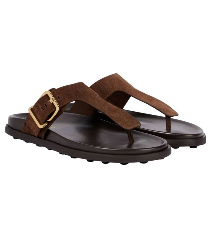 Photo: Tod's Suede thong sandals
