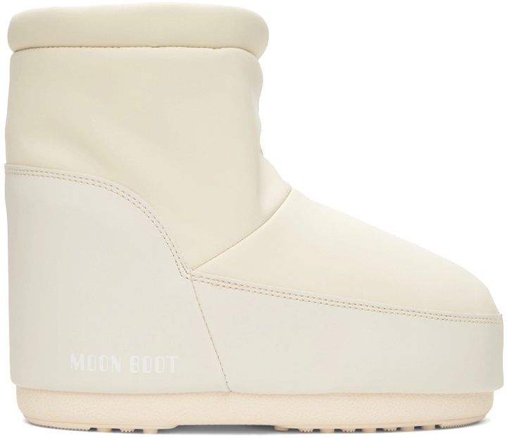 Photo: Moon Boot Off-White Icon Low Nolace Boots