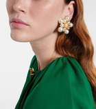 Oscar de la Renta Embellished clip-on earrings