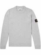 Stone Island - Logo-Appliquéd Wool-Blend Sweater - Gray