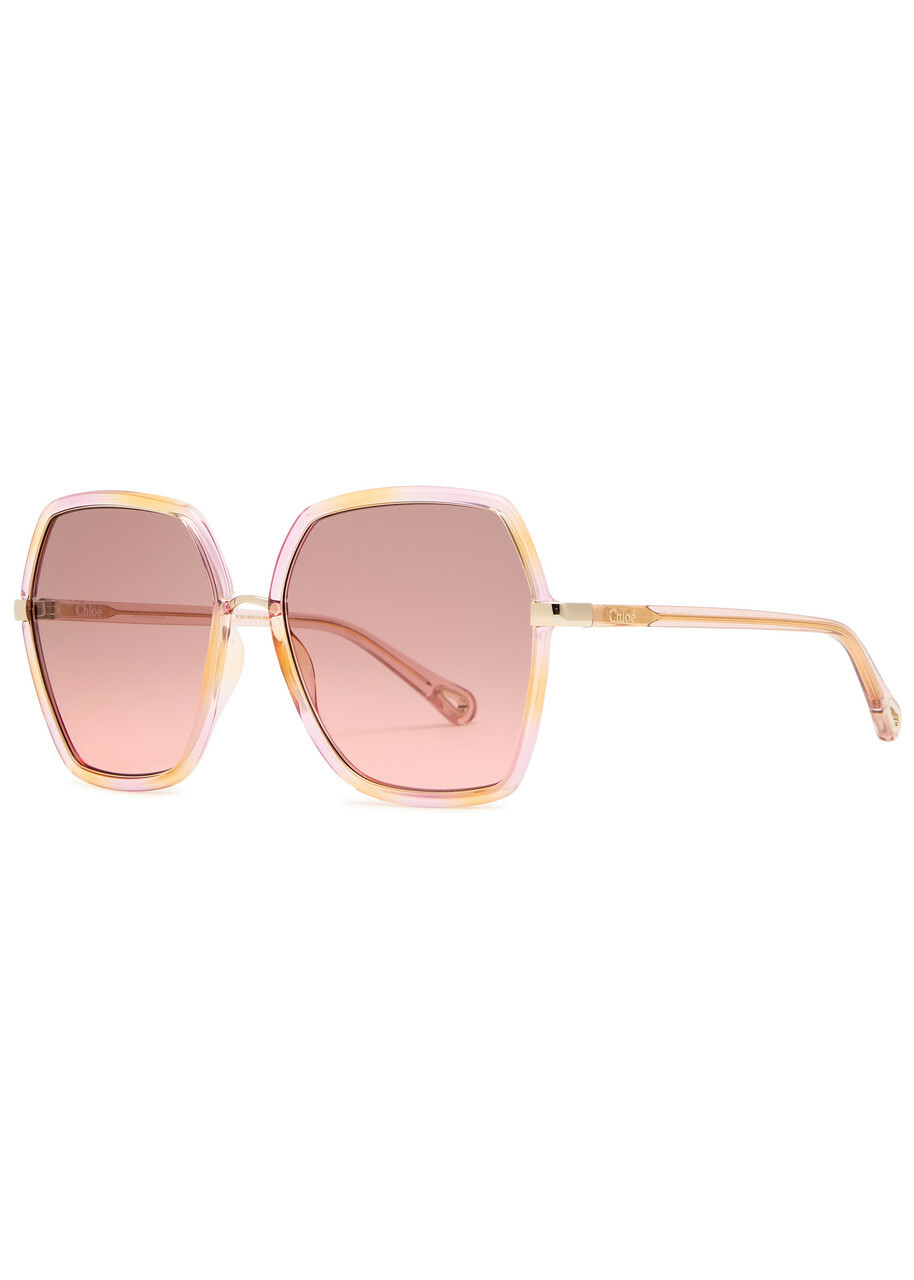 Chloe Oversized Square-frame Sunglasses - Pink - One Size Chloe display picture 2