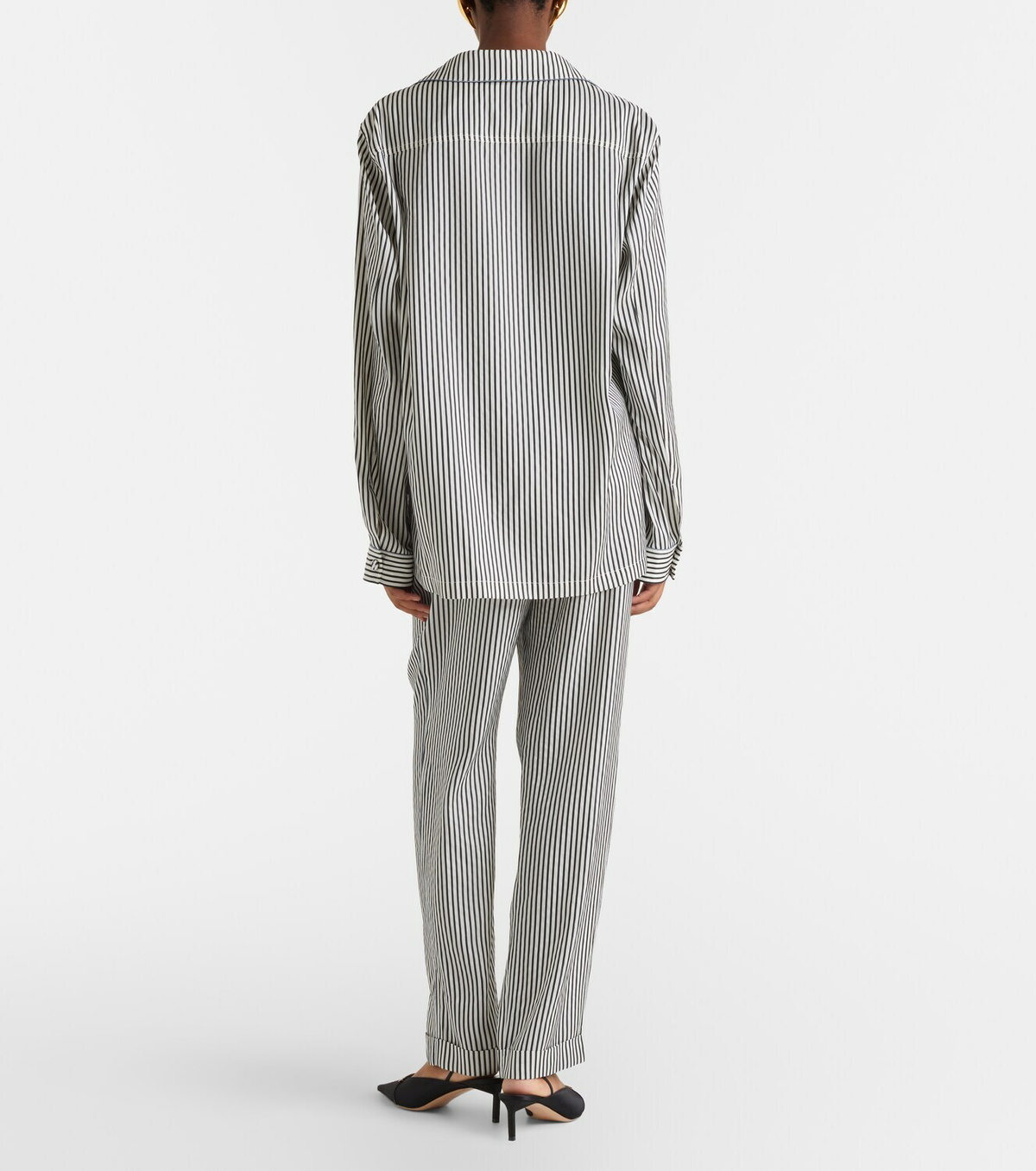 Tom Ford Striped silk straight pants