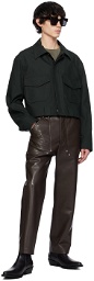 Nanushka Brown Quido Regenerated Leather Trousers