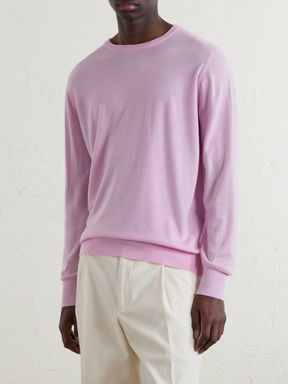 William Lockie - Merino Wool Sweater - Pink