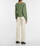 Deveaux New York - Ruby cotton-blend halterneck top