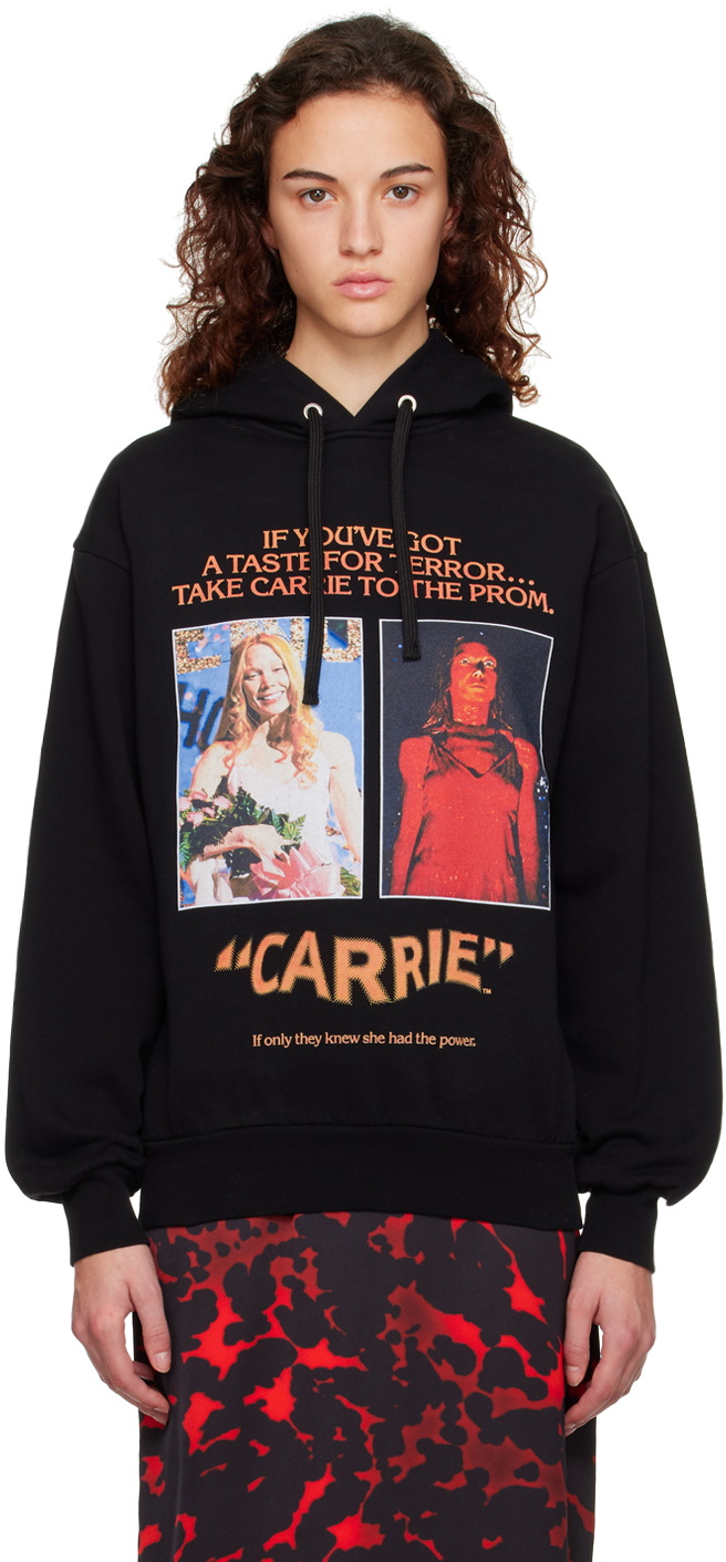 中町兄妹 中町綾 着用 JW ANDERSON Carrie Poster Hoodie JW Anderson Black Carrie Poster Hoodie JW Anderson