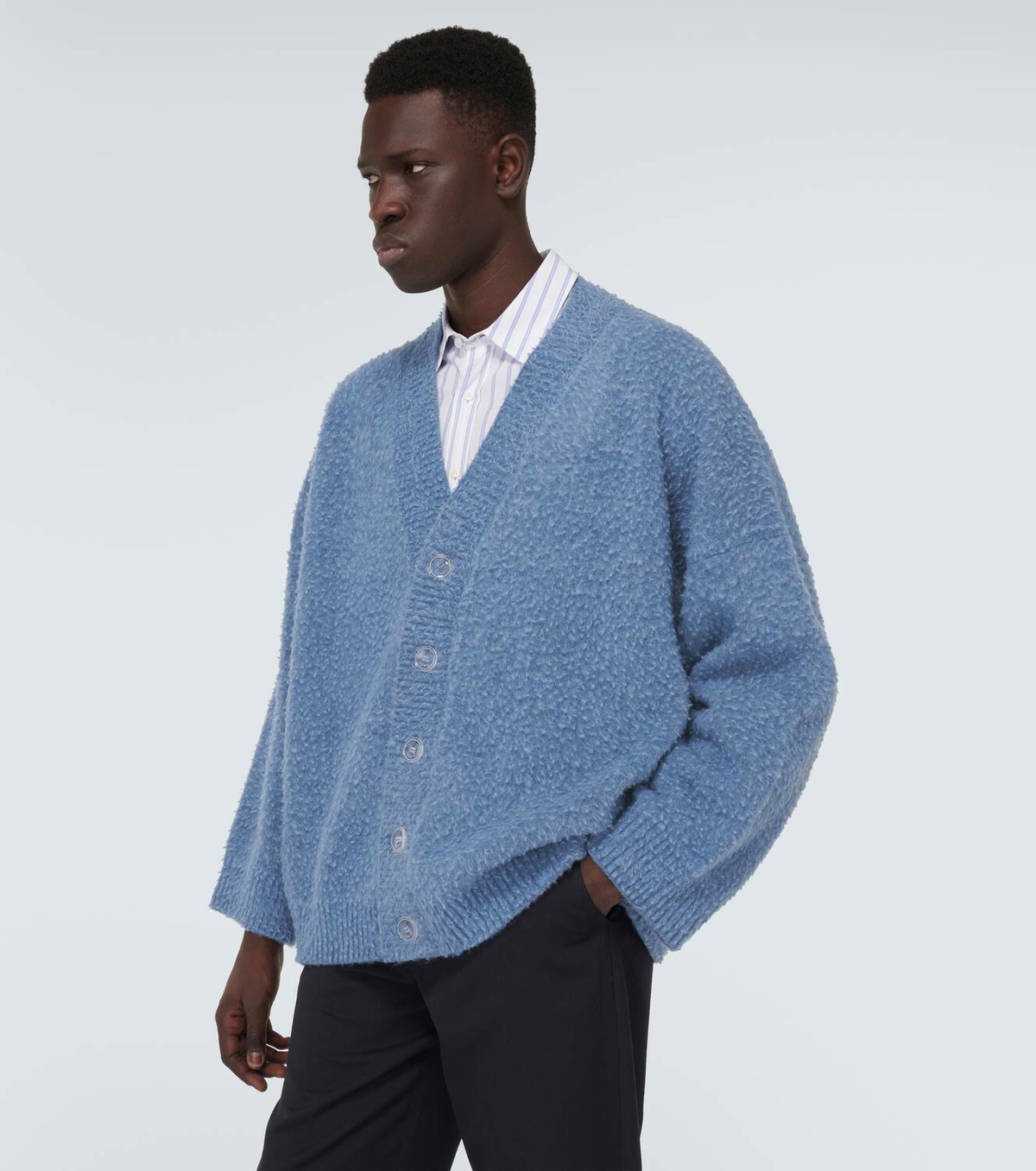 Loewe V-neck wool-blend cardigan Loewe