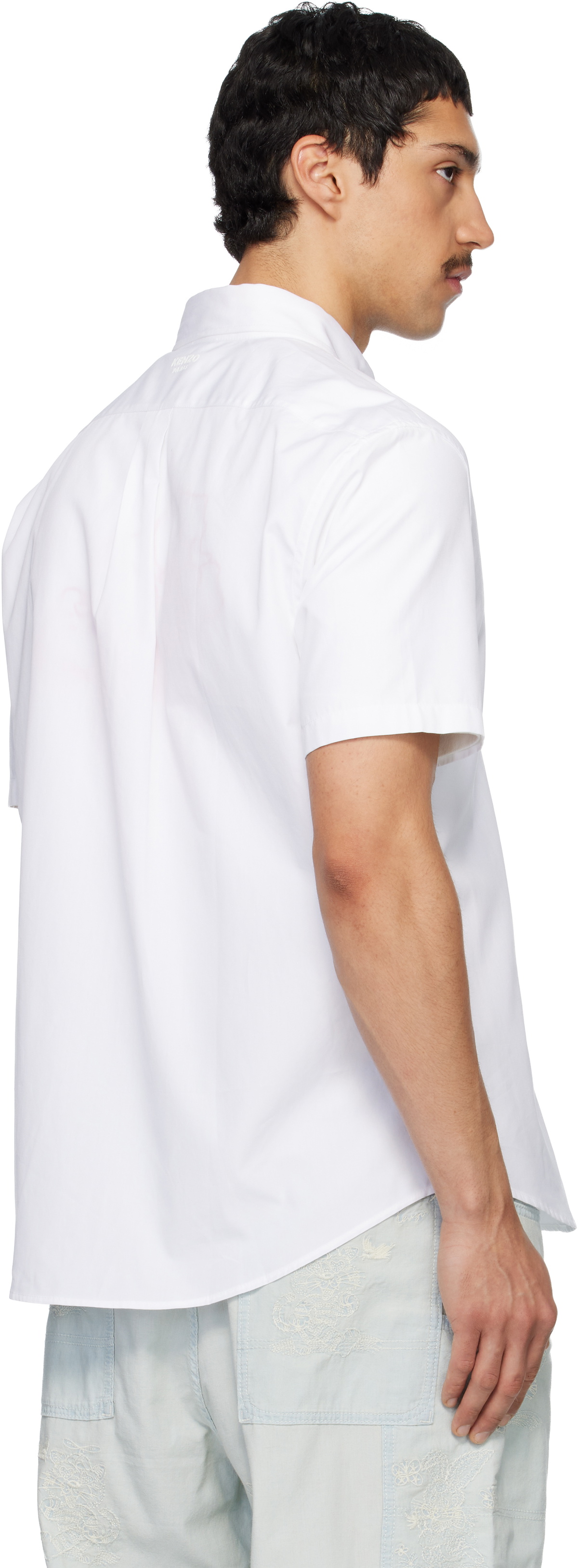 Kenzo White Kenzo Paris 'KENZO Wild Tiger' Short Sleeve Shirt