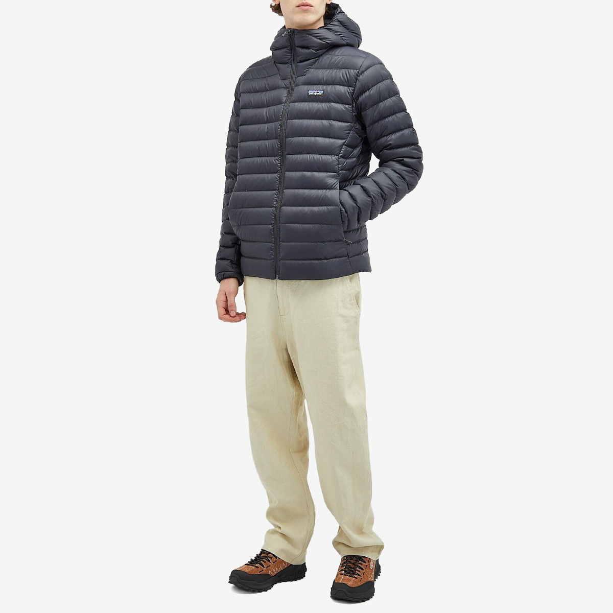 Patagonia Men's Down Sweater Hoodie in Black