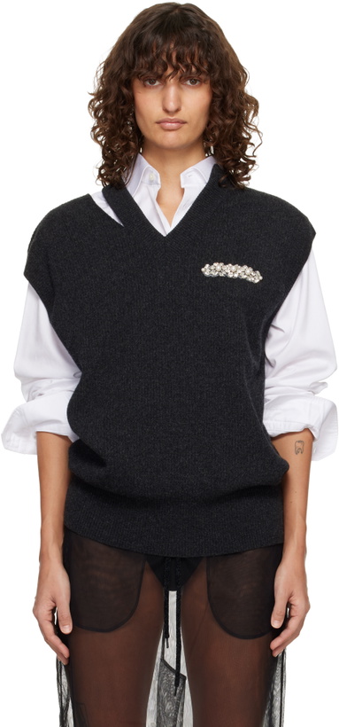 Photo: Simone Rocha Gray Merino Seam Bite Vest