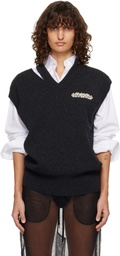 Simone Rocha Gray Merino Seam Bite Vest