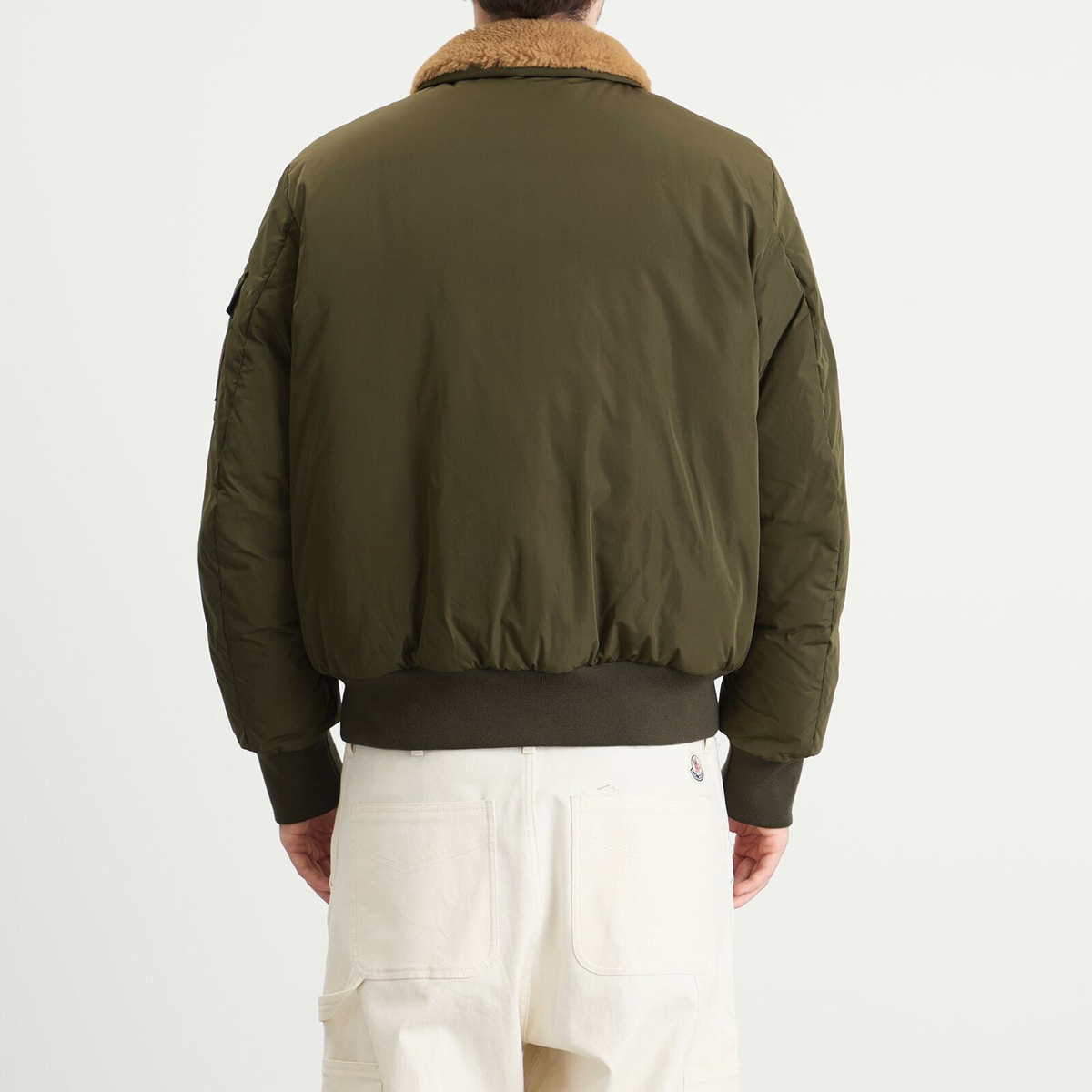 Moncler Men's Maulevrier Bomber Reversible Teddy Jacket in Green