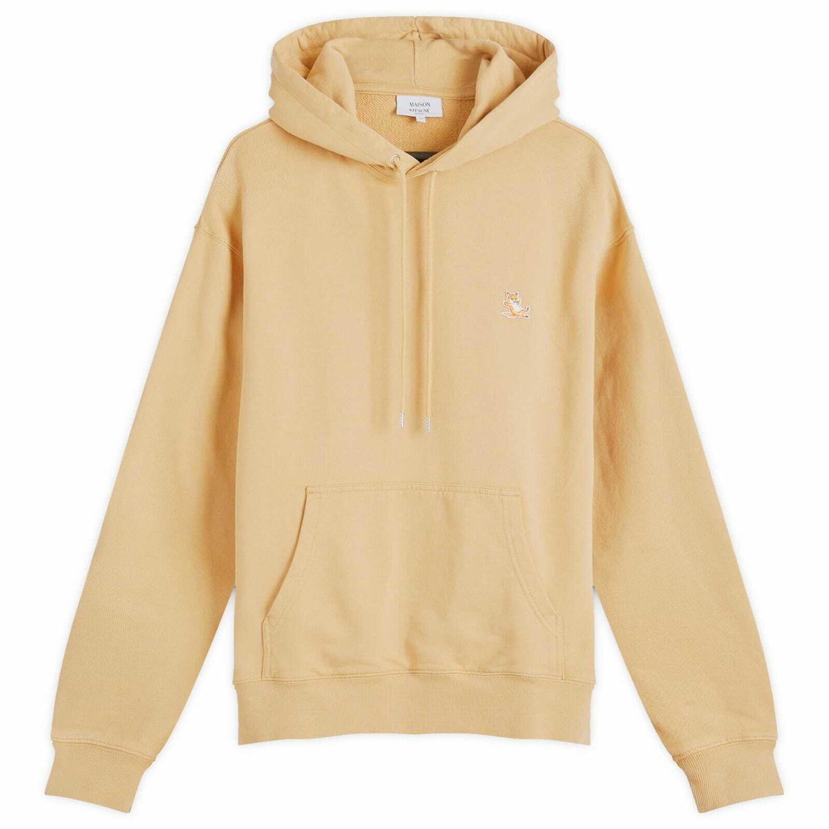 パーカー・フーディ Maison Kitsune Men's Chillax Patch Hoodie Chamomile Maison Kitsuné Men's Chillax Patch Regular Hoodie in