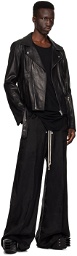 Rick Owens Black Lukes Stooges Leather Jacket