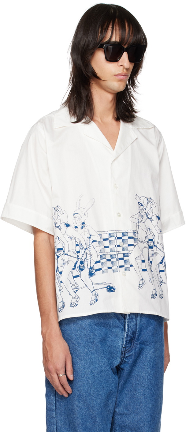Chemise Enfants Riches Déprimés Rollerderby - Taille XL Manches Courtes Blanche