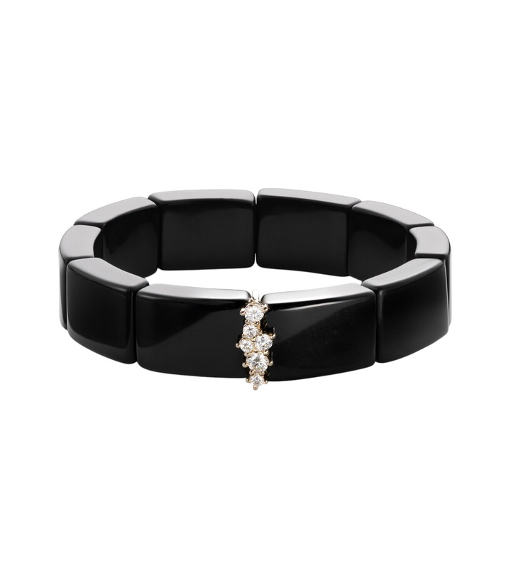 Photo: Sydney Evan 14kt gold bracelet with diamonds and onyx