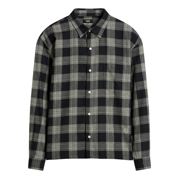 Photo: END. Men's Semester Shirt in Black Check
