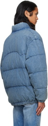 Levi's Blue Super Puffer Denim Down Jacket