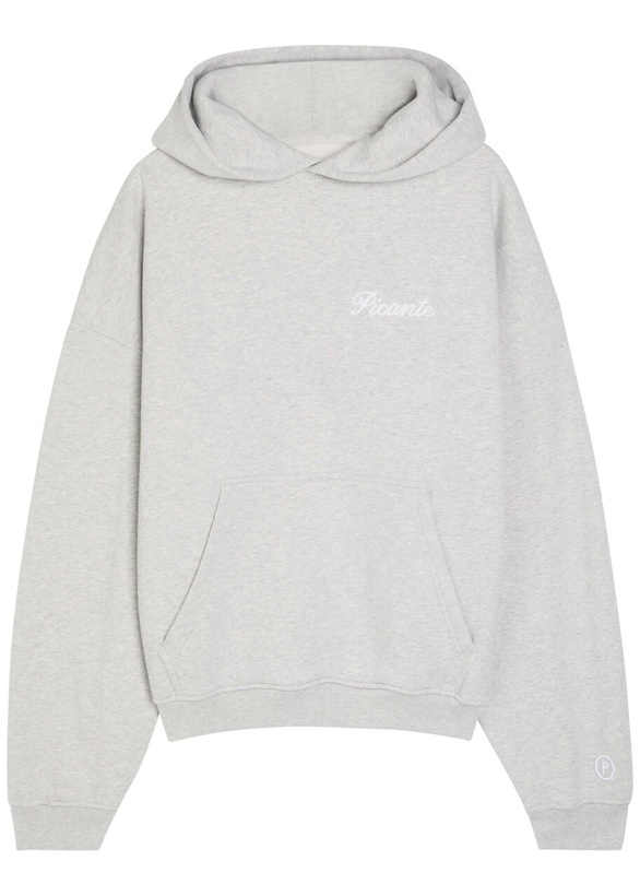 Photo: Picante Tailor Embroidered Hooded Cotton Sweatshirt Grey