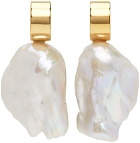 Simone Rocha Gold Baroque Pearl Earrings