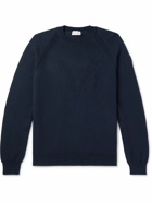 Moncler - Logo-Jacquard Cotton Sweater - Blue